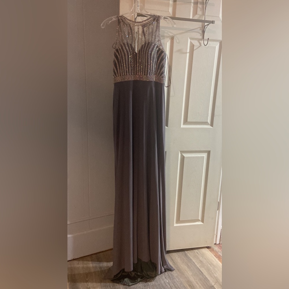Gray prom dress size 4 brand Jovani